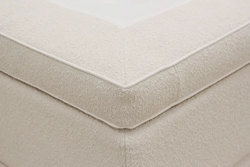 Hilton Premium Kontinentalsäng 160x200 cm - Ljusbeige Bouclé - Products - Möbler - Säng - Kontinentalsäng