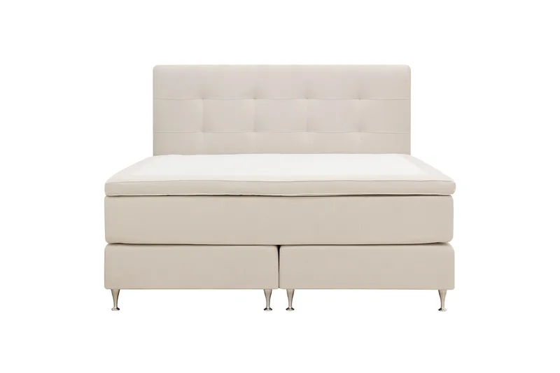 Hilton Premium Kontinentalsäng 160x200 cm - Ljusbeige Tyg - Products - Möbler - Säng - Kontinentalsäng