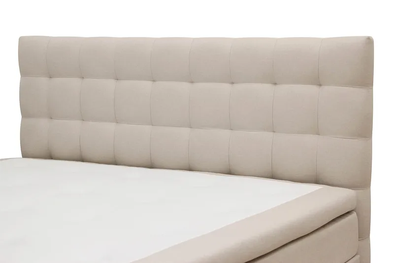HVILA Classic Komplett Sängpaket 160x200 cm Kontinentalsäng med rutad sänggavel - Beige - Products - Möbler - Säng - Kontinentalsäng