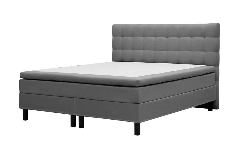 HVILA Classic Komplett Sängpaket 180x200 cm Kontinentalsäng med rutad sänggavel - Grå - Products - Möbler - Säng - Kontinentalsäng