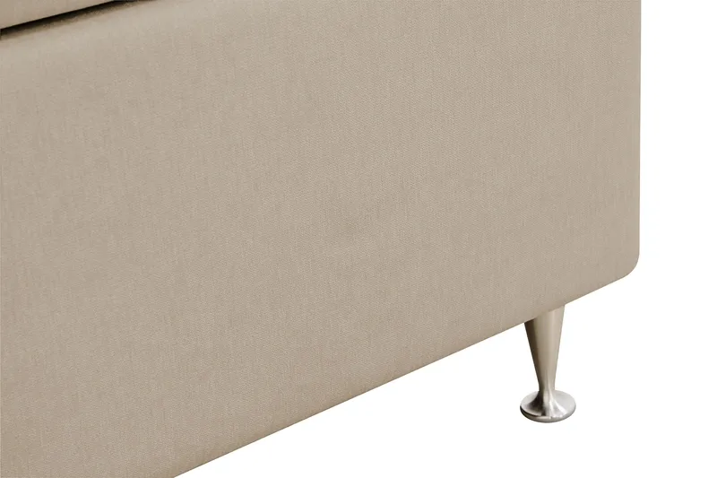 HVILA Lyx Komplett Sängpaket 160x200 cm Kontinentalsäng med knappad sänggavel - Beige - Products - M öbler - Säng - Komplett sängpaket