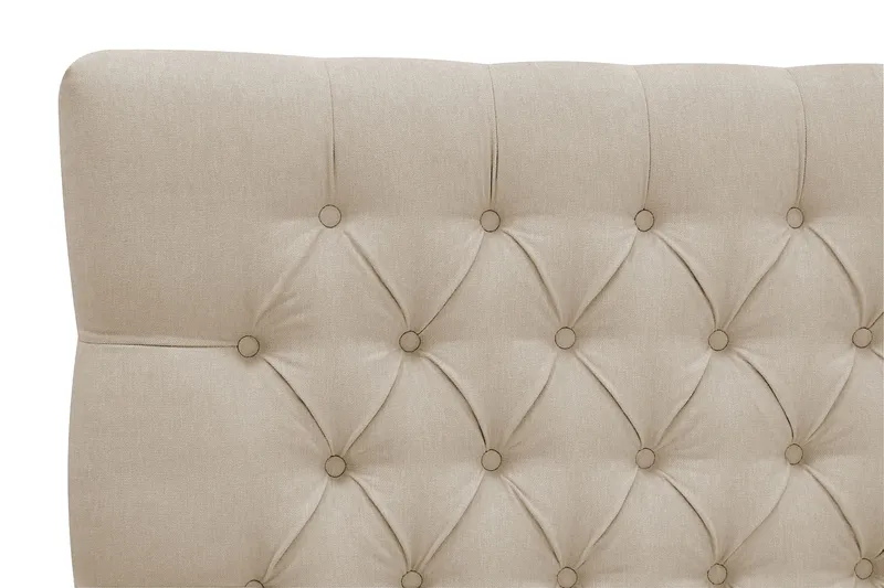 HVILA Lyx Komplett Sängpaket 160x200 cm Kontinentalsäng med knappad sänggavel - Beige - Products - Möbler - Säng - Komplett sängpaket