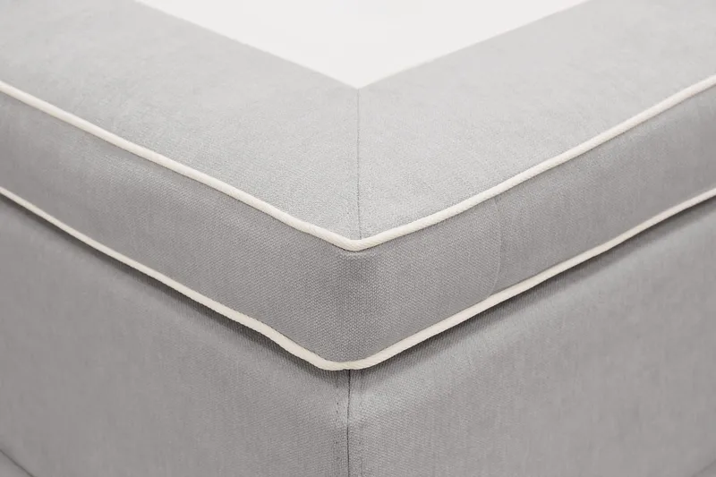HVILA Lyx Komplett Sängpaket 180x200 cm Kontinentalsäng med knappad sänggavel - Grå - Products - Möbler - Säng - Kontinentalsäng