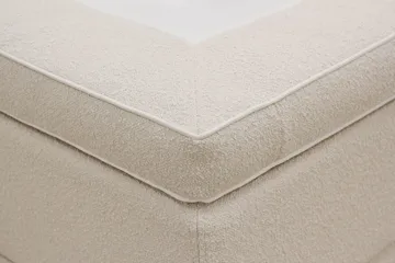 HVILA Lyx Komplett Sängpaket 180x200 cm Kontinentalsäng med knappad sänggavel i bouclé - Ivory / Bouclé - Products - Möbler - Säng - Kontinentalsäng