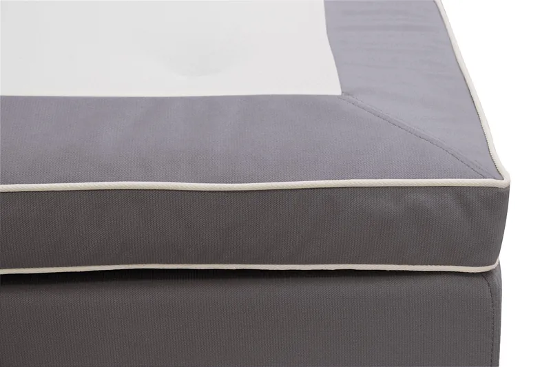 HVILA Lyx Komplett Sängpaket 180x200 cm Kontinentalsäng med knappad sänggavel i sammet - Grå - Products - Möbler - Säng - Komplett sängpaket