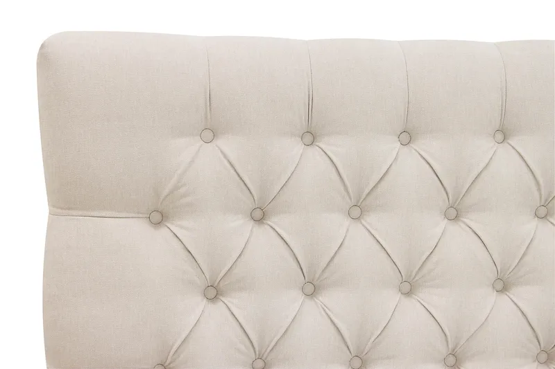 HVILA Lyx Komplett Sängpaket 180x200 cm Kontinentalsäng med knappad sänggavel - Ljusbeige - Products - Möbler - Säng - Kontinentalsäng