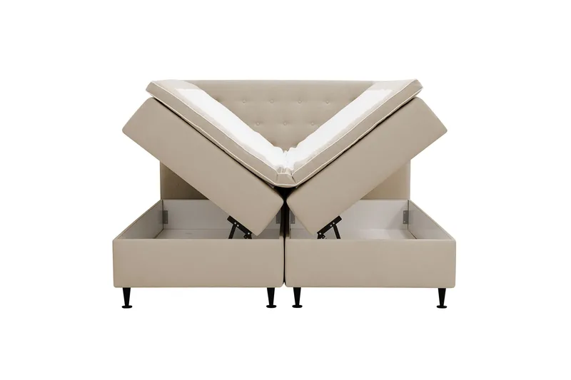 HVILA Plus Komplett Sängpaket med Förvaring 160x200 cm - Beige - Products - Möbler - Säng - Komplett sängpaket