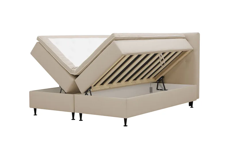 HVILA Plus Komplett Sängpaket med Förvaring 160x200 cm - Beige - Products - Möbler - Säng - Komplett sängpaket
