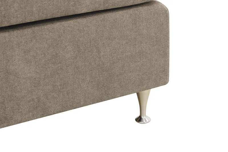 HVILA Premium Komplett Sängpaket 160x200 cm Kontinentalsäng med Sänggavel - Ljusbrun Tyg - Products - Möbler - Säng - Kontinentalsäng