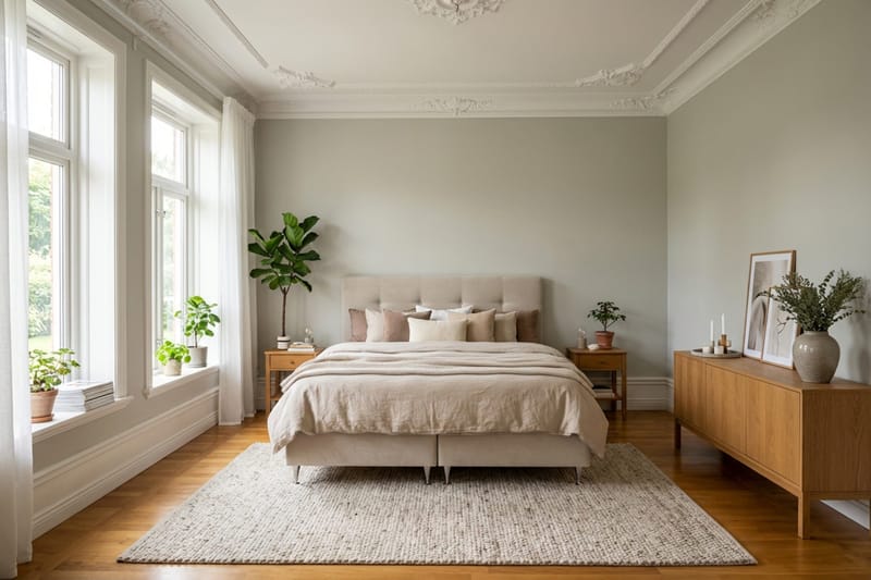 HVILA Premium Komplett Sängpaket 160x200 cm Kontinentalsäng med Sänggavel - Beige Tyg - Products - Möbler - Säng - Kontinentalsäng