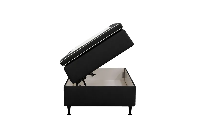 HVILA Plus Kontinentalsäng med Förvaring 90x200 cm - Antracit - Products - Möbler - Säng - Säng med förvaring