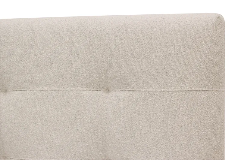 HVILA Premium Komplett Sängpaket 160x200 cm Kontinentalsäng med Sänggavel - Ljusbeige Bouclé - Products - Möbler - Säng - Kontinentalsäng