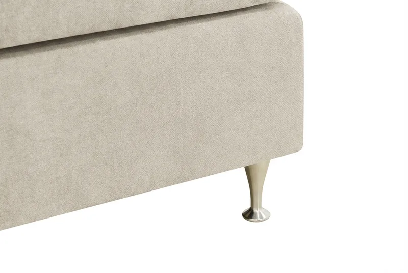 HVILA Premium Komplett Sängpaket 160x200 cm Kontinentalsäng med Sänggavel - Beige Tyg - Products - Möbler - Säng - Kontinentalsäng
