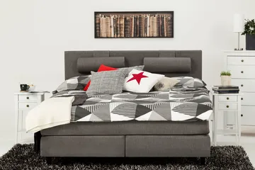 James Kontinentalsäng 160x200 cm - Ljusgrå - Products - Möbler - Säng - Kontinentalsäng