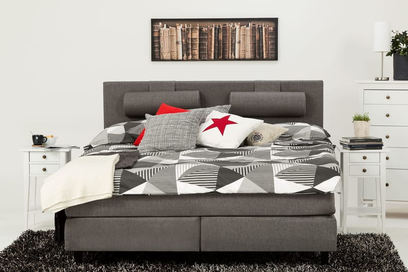 James Kontinentalsäng 160x200 cm - Ljusgrå - Products - Möbler - Säng - Kontinentalsäng