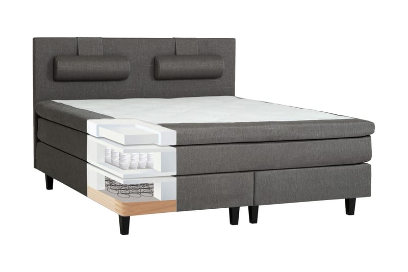 James Kontinentalsäng 180x200 cm - Ljusgrå - Products - Möbler - Säng - Kontinentalsäng