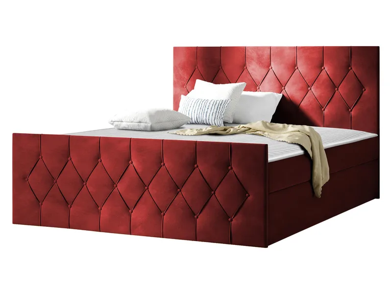 Jitendra Sängpaket Kontinentalsäng 180x200 cm med Förvaring - Röd - Products - Möbler - Säng - Komplett sängpaket