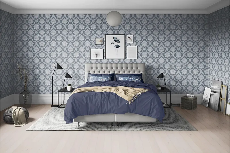 Joluma Kontinentalsäng Medium 105x200 cm - (+Fler val) 105x200 cm Ljusgrå - Products - Möbler - Säng - Kontinentalsäng