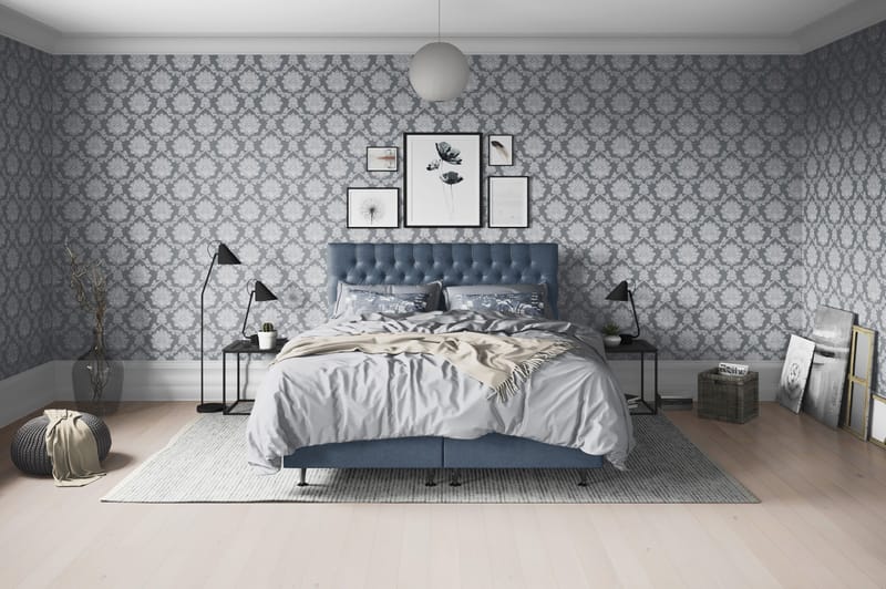 Joluma Kontinentalsäng Medium 140x200 cm - (+Fler val) 140x200 cm Mörkblå - Products - Möbler - Säng - Enkelsäng