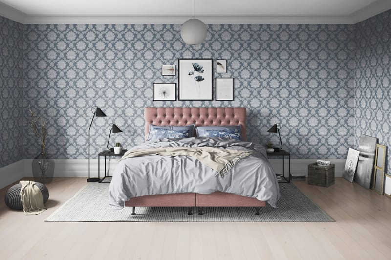 Joluma Kontinentalsäng Medium 140x200 cm - (+Fler val) 140x200 cm Mörkrosa - Products - Möbler - Säng - Kontinentalsäng