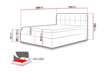 Kramvik Kontinentalsäng 160x200 cm - Beige - Products - Möbler - Säng - Säng med förvaring