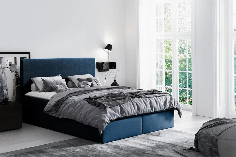 Laargard / Cosmo Sängpaket Kontinentalsäng 140x200 cm - Blå - Products - Möbler - Säng - Komplett sängpaket