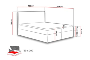Laargard / Cosmo Sängpaket Kontinentalsäng 160x200 cm - Grön - Products - Möbler - Säng - Komplett sängpaket