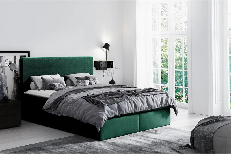 Laargard / Cosmo Sängpaket Kontinentalsäng 200x200 cm - Grön - Products - Möbler - Säng - Komplett sängpaket