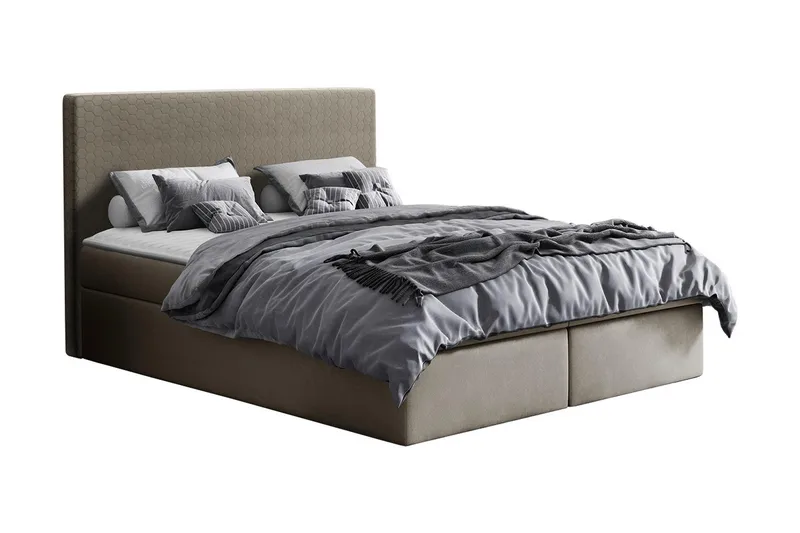 Laargard Kontinentalsäng medFörvaring 160x200, Beige