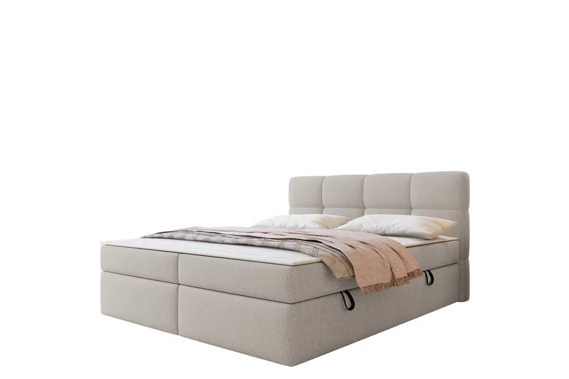 Leckersbo Komplett Sängpaket Kontinentalsäng med förvaring 180x200 cm - Beige - Products - Möbler - Säng - Komplett sängpaket