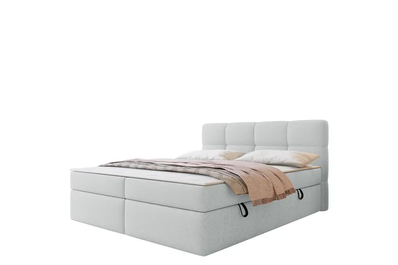 Leckersbo Komplett Sängpaket Kontinentalsäng med förvaring 180x200 cm - Ljusgrå - Products - Möbler - Säng - Komplett sängpaket