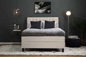 Lucky Komplett Sängpaket 120x200 Latex Diamant Sänggavel - Beige - Products - Möbler - Säng - Enkelsäng
