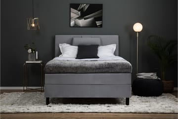 Lucky Komplett Sängpaket 120x200 Latex Slät Sänggavel  Na - Nackkudde Stor Mellangrå - Products - Möbler - Säng - Enkelsäng