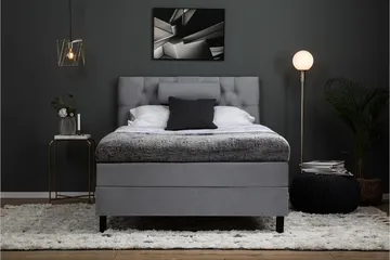 Lucky Komplett Sängpaket 120x200 Skum Diamant - Nackkudde Liten Mellangrå - Products - Möbler - Säng - Enkelsäng
