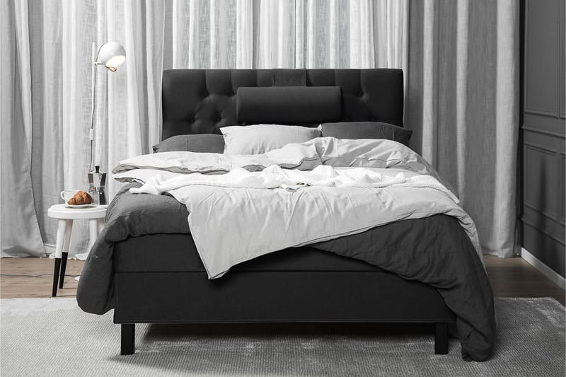 Lucky Komplett Sängpaket 120x200 Skum Diamant - Nackkudde Stor Svart/Grå - Products - Möbler - Säng - Enkelsäng