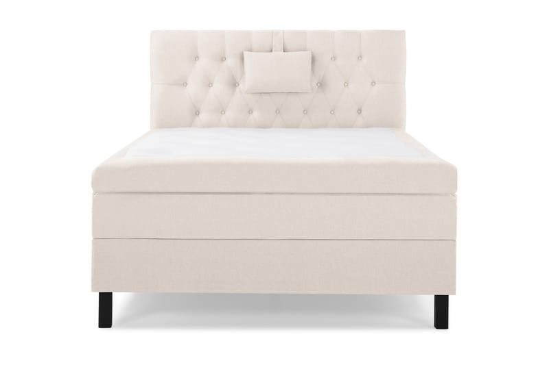 Lucky Komplett Sängpaket 120x200 Polyeter Diamant Sänggavel, Nackkudde Liten Beige