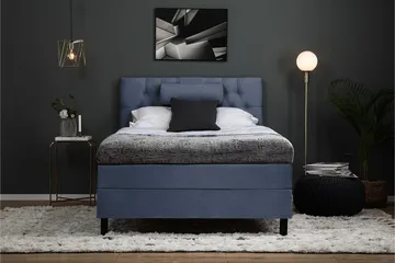 Lucky Komplett Sängpaket 120x200 Polyeter Diamant Sänggavel - Nackkudde Stor Mörkblå - Products - Möbler - Säng - Enkelsäng