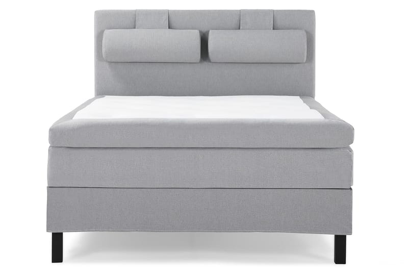 Lucky Komplett Sängpaket 140x200 Latex Slät Sänggavel  Na, Nackkudde Stor Mellangrå
