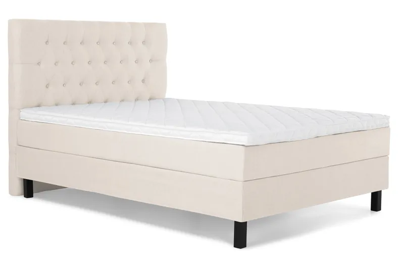 Lucky Komplett Sängpaket 140x200 Skum Diamant Sänggavel - Beige - Products - Möbler - Säng - Kontinentalsäng