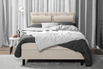 Lucky Komplett Sängpaket 140x200 Skum Diamant Sänggavel - Beige - Products - Möbler - Säng - Kontinentalsäng