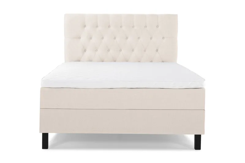 Lucky Komplett Sängpaket 140x200 Skum Diamant Sänggavel - Beige - Products - Möbler - Säng - Kontinentalsäng