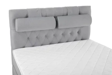 Lucky Komplett Sängpaket 140x200 Skum Diamant Sänggavel - Nackkudde Stor Mellangrå - Products - Möbler - Säng - Kontinentalsäng