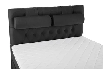 Lucky Komplett Sängpaket 140x200 Skum Diamant Sänggavel - Nackkudde Stor Svart/Grå - Products - Möbler - Säng - Kontinentalsäng