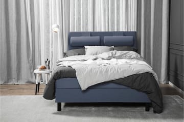 Lucky Komplett Sängpaket 140x200 Skum Slät Sänggavel  Nac - Nackkudde Liten Mörkblå - Products - Möbler - Säng - Kontinentalsäng