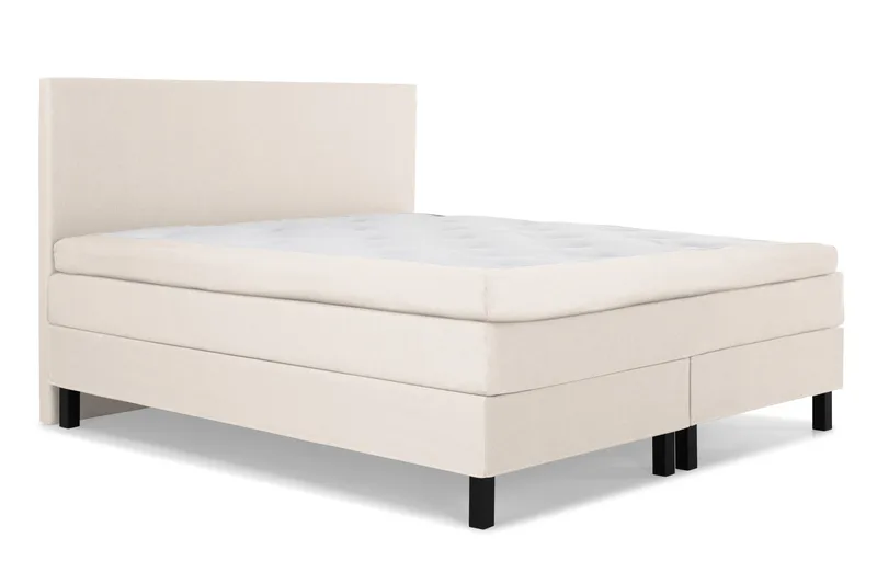 Lucky Komplett Sängpaket 150x200 Polyeter Slät Sänggavel - Beige - Products - Möbler - Säng - Kontinentalsäng