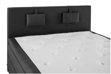 Lucky Komplett Sängpaket 160x200 Memory Slät - Nackkudde Liten Svart/Grå - Products - Möbler - Säng - Kontinentalsäng