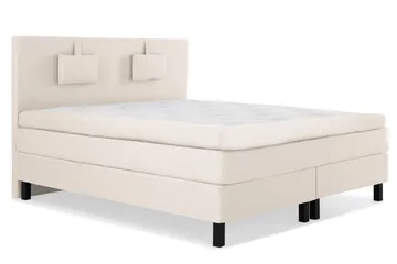 Lucky Komplett Sängpaket 160x200 Memory Slät Sänggavel - Nackkudde Liten Beige - Products - Möbler - Säng - Kontinentalsäng