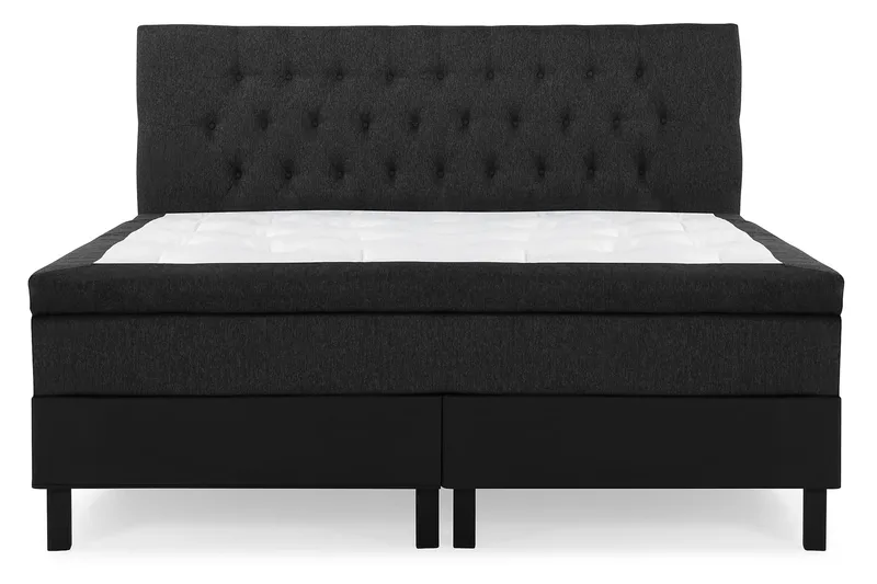 Lucky Komplett Sängpaket 180x200 Latex Diamant, Svart/Grå/PU