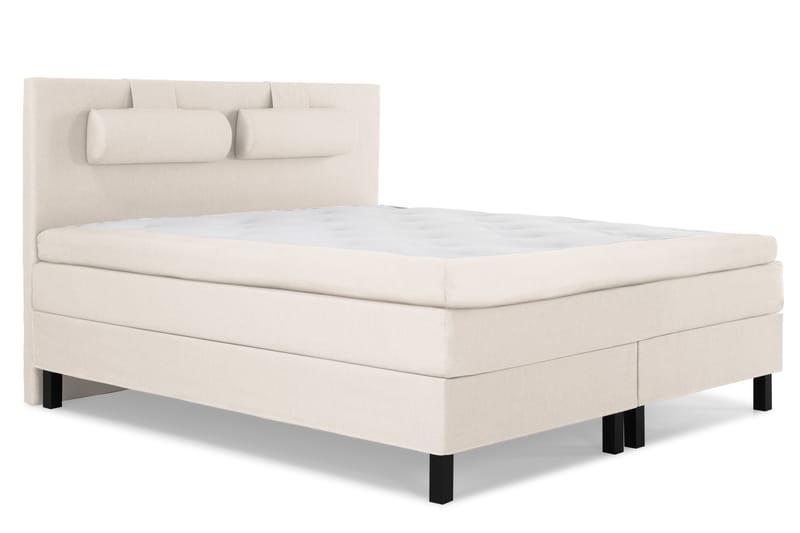 Lucky Komplett Sängpaket 180x200 Memory Slät Sänggavel - Nackkudde Stor Beige - Products - Möbler - Säng - Kontinentalsäng