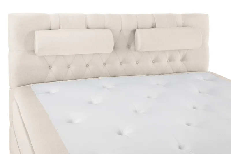 Lucky Komplett Sängpaket 180x200 Polyeter Diamant Sänggavel - Nackkudde Stor Beige - Products - Möbler - Säng - Kontinentalsäng